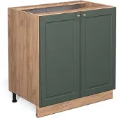 Vicco Fame-Line Keukenonderkast – 80 cm met legplank, zonder werkblad Groen-Goud Landhuis