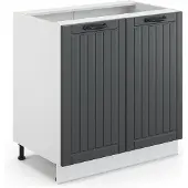 Vicco Fame-Line Wastafelkast – 80 cm met legplank, zonder werkblad Antraciet landhuis