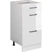 Vicco R-Line Keukenonderkast – 40 cm met laden, zonder werkblad Wit Hoogglans