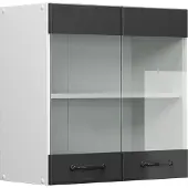 Vicco R-Line Glazen keukenkast – 60 cm Antraciet landhuis