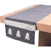 2lif Tafelloper Finn - 40 cm x 220 cm - Grijs