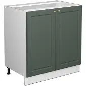 Vicco Keukenonderkast Fame-Line, Groen-Goud landelijk/Wit, 80 cm marmer werkblad