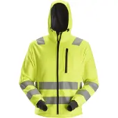 Snickers 8039 AllroundWork High-Vis Hoodie met rits Klasse 2/3 High-Vis Geel maat 3XL heren