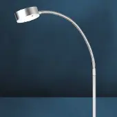 Busch LED-vloerlamp SATURN, alu / grijs / zink, Woon-/ Eetkamer, Aluminium, Modern, LED vloerlamp