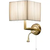 CREMASCO Wandlamp Imperial, brons / oud-messing, Slaapkamer, Textiel / Stof / Zijde, Wandlamp