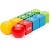 BRIO †“ 30435 Houten blokken met magneten | Speelgoedbouwstenen voor kinderen vanaf 12 maanden