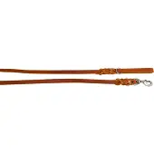 Animal Boulevard Ab30176 - Hals- En Leibanden - Hond - Ab Country Leather Gevlochten Lange Lijn Olijf-16mmx180cm - Maat: 16mmx180cm - 205380
