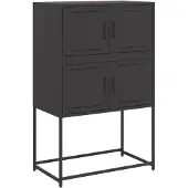 vidaXL Dressoir 68,5x38,5x107 cm staal zwart
