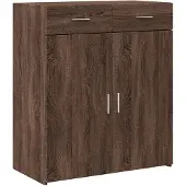 vidaXL Dressoir 80x42,5x93 cm bewerkt hout bruin eikenkleur