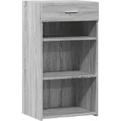vidaXL Dressoir 50x42,5x93 cm bewerkt hout grijs sonoma eikenkleurig