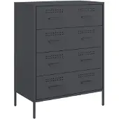 vidaXL Dressoir 68x39x89 cm staal antracietkleurig