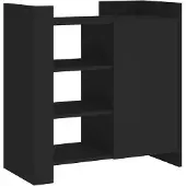 vidaXL Dressoir 73,5x35x75 cm bewerkt hout zwart