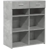 vidaXL Dressoir 80x42,5x93 cm bewerkt hout betongrijs