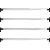 vidaXL Kledingroedes 4 st telescopisch 58-100 cm zilverkleurig