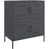 vidaXL Dressoir 68x39x79 cm staal antracietkleurig