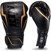 King Kickbokshandschoenen Thor - Leer - Zwart