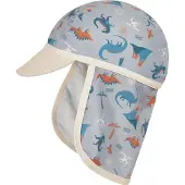 Playshoes Uv-beschermende Peaked Cap Dino Allover Blauw | Maat: 53 cm