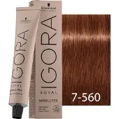 Schwarzkopf Professional Igora Royal Absolutes 60 ml 7-560 Med. Blond Goud Chocolade Naturel