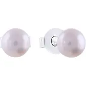Lucardi Oorbellen zilver / parelwit