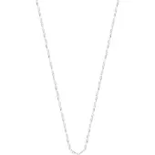 Lucardi Dames Ketting - Echt Zilver - Ketting - Cadeau - 60 cm - Zilverkleurig