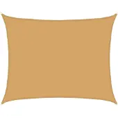 vidaXL Zonnezeil 160 g/m² rechthoekig 6x7 m HDPE zandkleurig