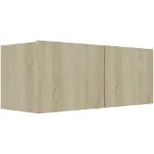 Möbelando Tv-meubel 80x30x30 cm bewerkt hout sonoma eikenkleurig