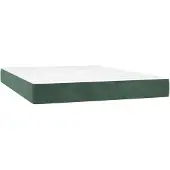vidaXL Pocketveringmatras medium 120x210x20 cm fluweel donkergroen