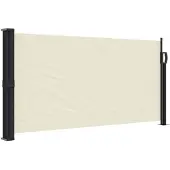 vidaXL Windscherm uittrekbaar 100x300 cm crèmekleurig