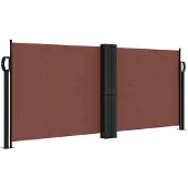 vidaXL Windscherm uittrekbaar 100x1000 cm bruin