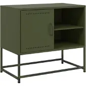 vidaXL Tv-meubel 100,5x39x60,5 cm staal mosterdgeel