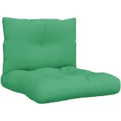 vidaXL Palletkussens 2 st stof groen