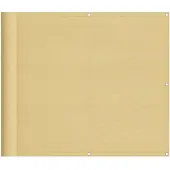 vidaXL Balkonscherm 90x300 cm 100% oxford polyester zandkleurig