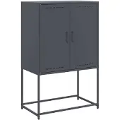 vidaXL Tv-meubel 68x39x60,5 cm staal zwart