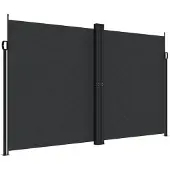 vidaXL Windscherm uittrekbaar 200x600 cm zwart
