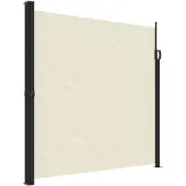 vidaXL Windscherm uittrekbaar 200x600 cm crèmekleurig