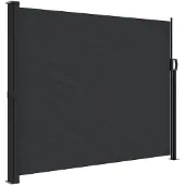vidaXL Windscherm uittrekbaar 160x500 cm zwart