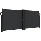 vidaXL Windscherm uittrekbaar 100x1000 cm zwart