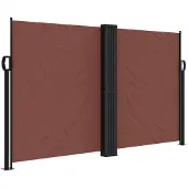 vidaXL Windscherm uittrekbaar 140x1200 cm bruin