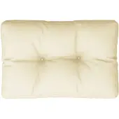 vidaXL Palletkussen 50x40x12 cm stof crèmekleurig