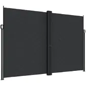 vidaXL Windscherm uittrekbaar 220x1000 cm zwart