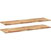vidaXL Wandschappen 2 st zwevend olieafwerking 140x40x2 cm acaciahout