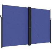 vidaXL Windscherm uittrekbaar 220x600 cm blauw