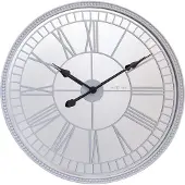 Nextime - 3255WI - Wandklok - 56cm - wit - Cleopatra's Mirror