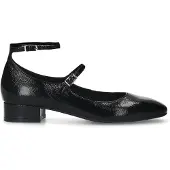 Manfield Zwarte lak leren Mary Jane pumps | Maat 39