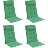 vidaXL Stoelkussens 4 st hoge rug oxford stof groen