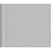 vidaXL Balkonscherm 90x600 cm 100% oxford polyester lichtgrijs