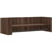 vidaXL Wandschap 100x35x30,5 cm bewerkt hout bruin eikenkleurig