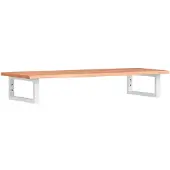 vidaXL Badkamer wandschap staal en massief eikenhout