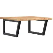 vidaXL Badkamer wandschap staal en massief eikenhout