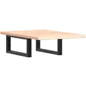 vidaXL Badkamer wandschap staal en massief eikenhout